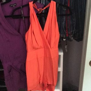 Bebe orange romper halter